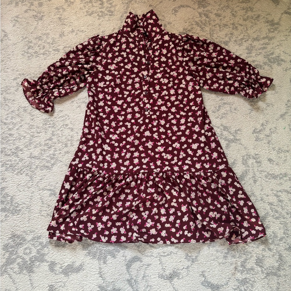 Kate Spade Floral Button Front Shirt Dress